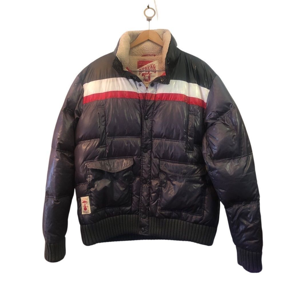 Redtag Brand Vintage Insulated Puffer Bomber Style Jacket  Down Filled Size 2X